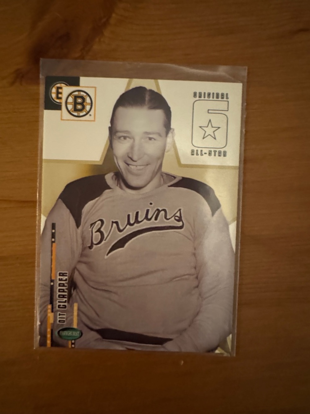 Bruins Vintage Hockey Card - Sepia Toned